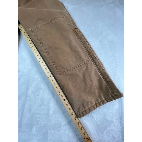 Carhartt 42 x 30 Duck Insulated Bib Overalls R27 Double Knee Union Made USA - Picture 12 of 15